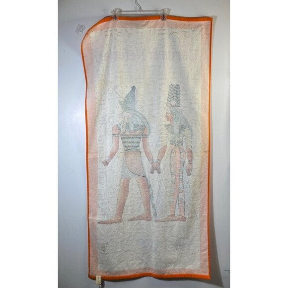 Dahab Horus &‎ Nefertari Beach Towel Egyptian Cotton NWOT 29 x 58" - Picture 2 of 7